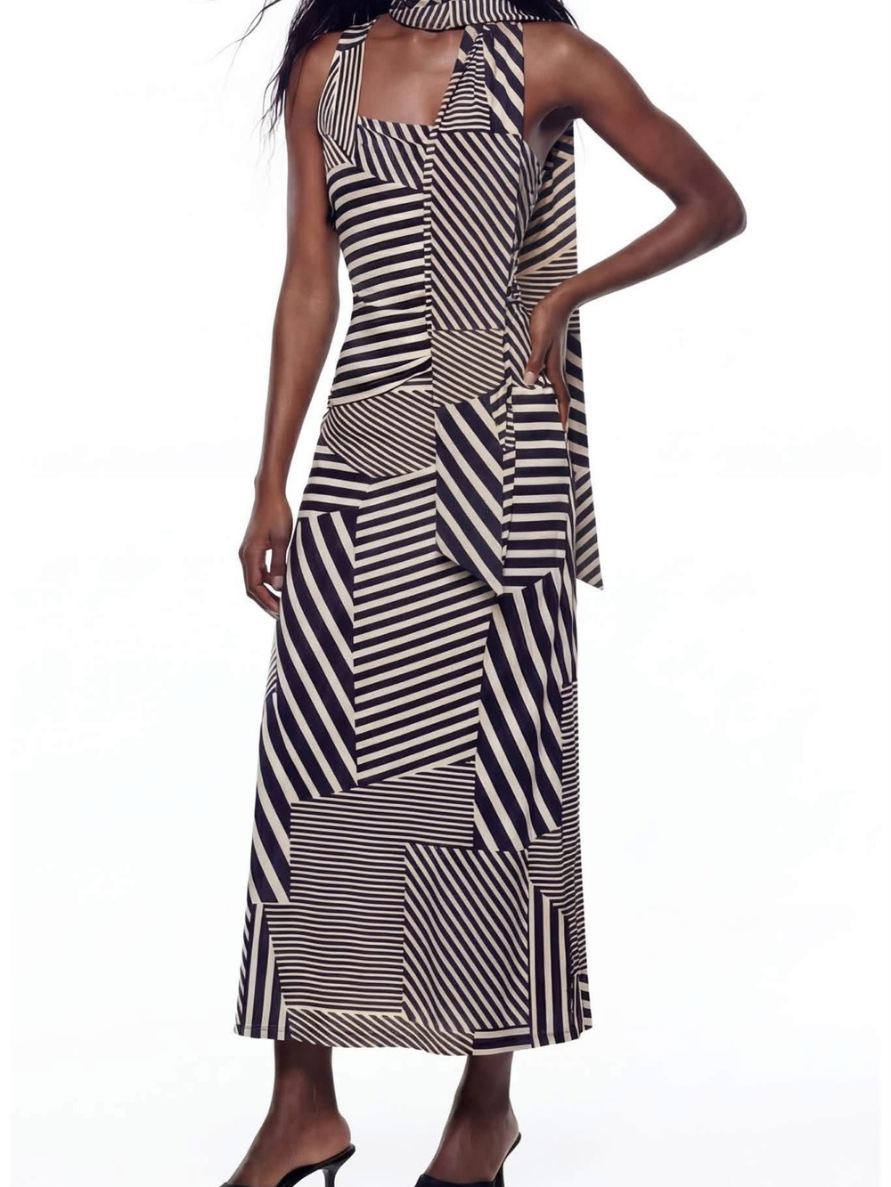 Striped Geometric Maxi Two Piece Set